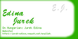 edina jurek business card